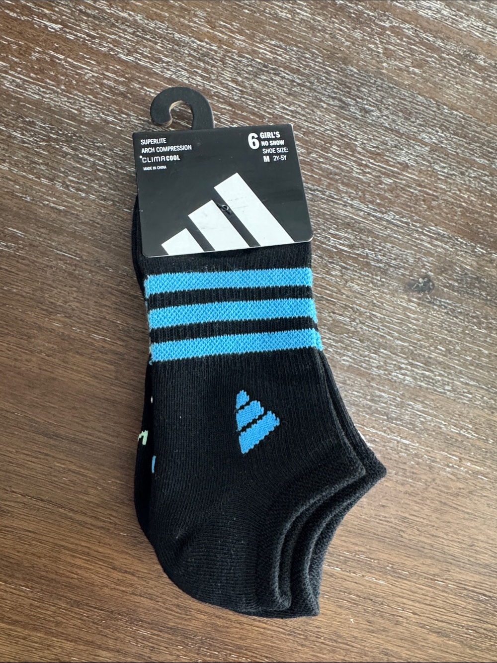Adidas Girl’s no show Socks- Pack of 6